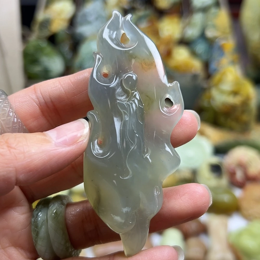 岫玉未镶嵌颈饰岫玉悟道