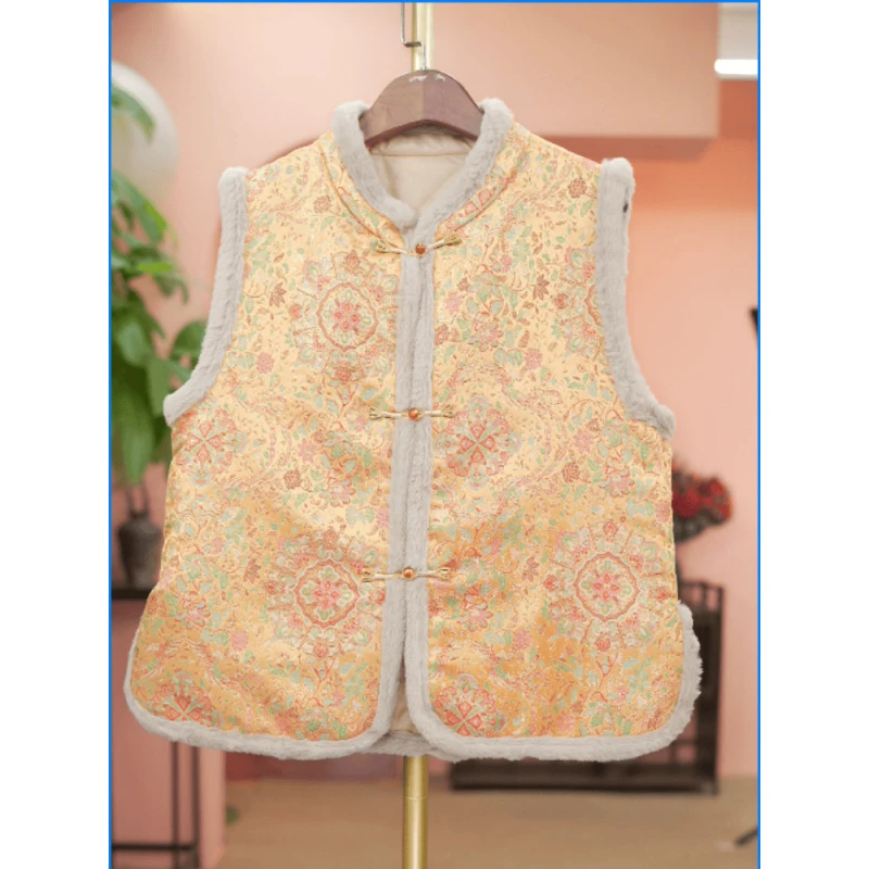 【香庭-加厚马甲】2025秋季新款盘扣加厚马甲