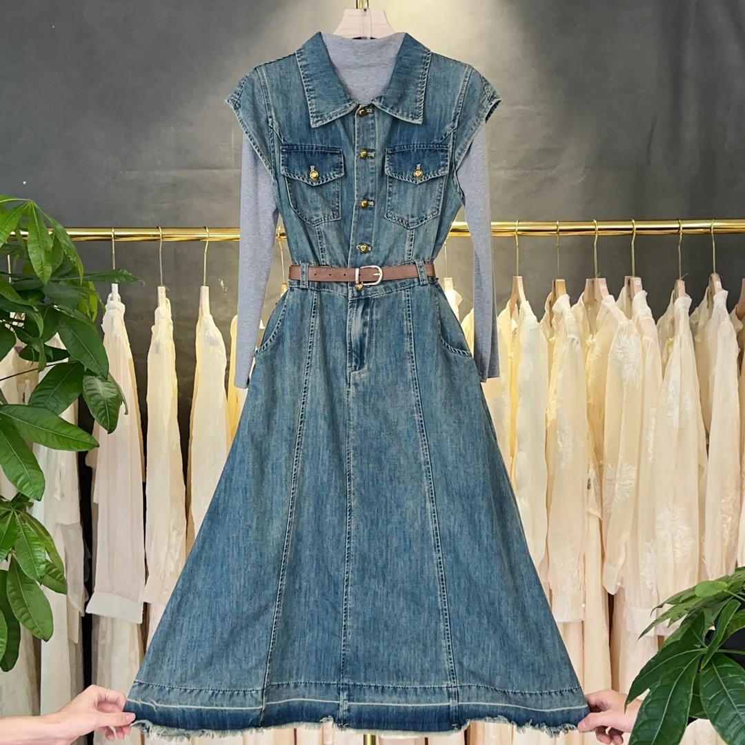 【RG3555】2025年新款时尚气质百搭减龄显瘦复古修身新款连衣裙