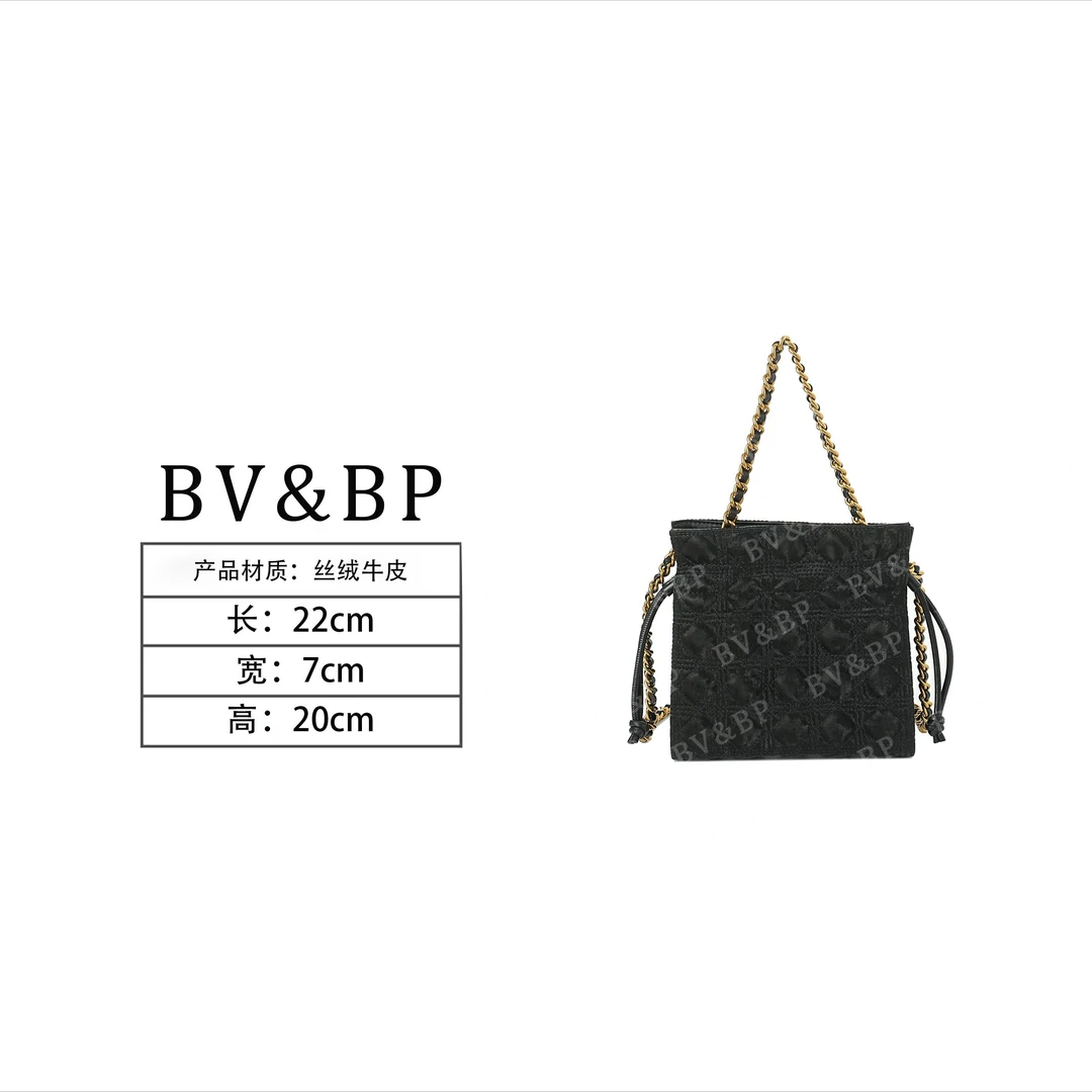 BV&BP· 原创设计 真皮高定手提单肩包  HD2078B-丝绒黑