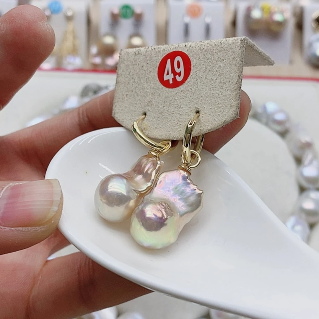 【闪购商品】淡水珍珠耳饰银S925镶嵌