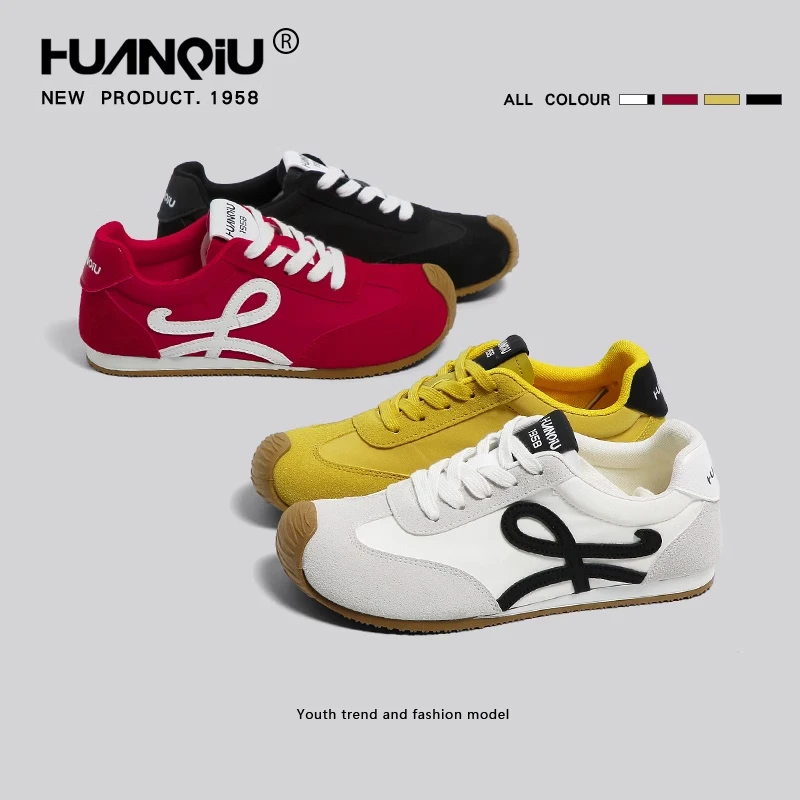 环球复古德训鞋女2025秋季新款爆款百搭小白鞋休闲板鞋阿甘运动鞋