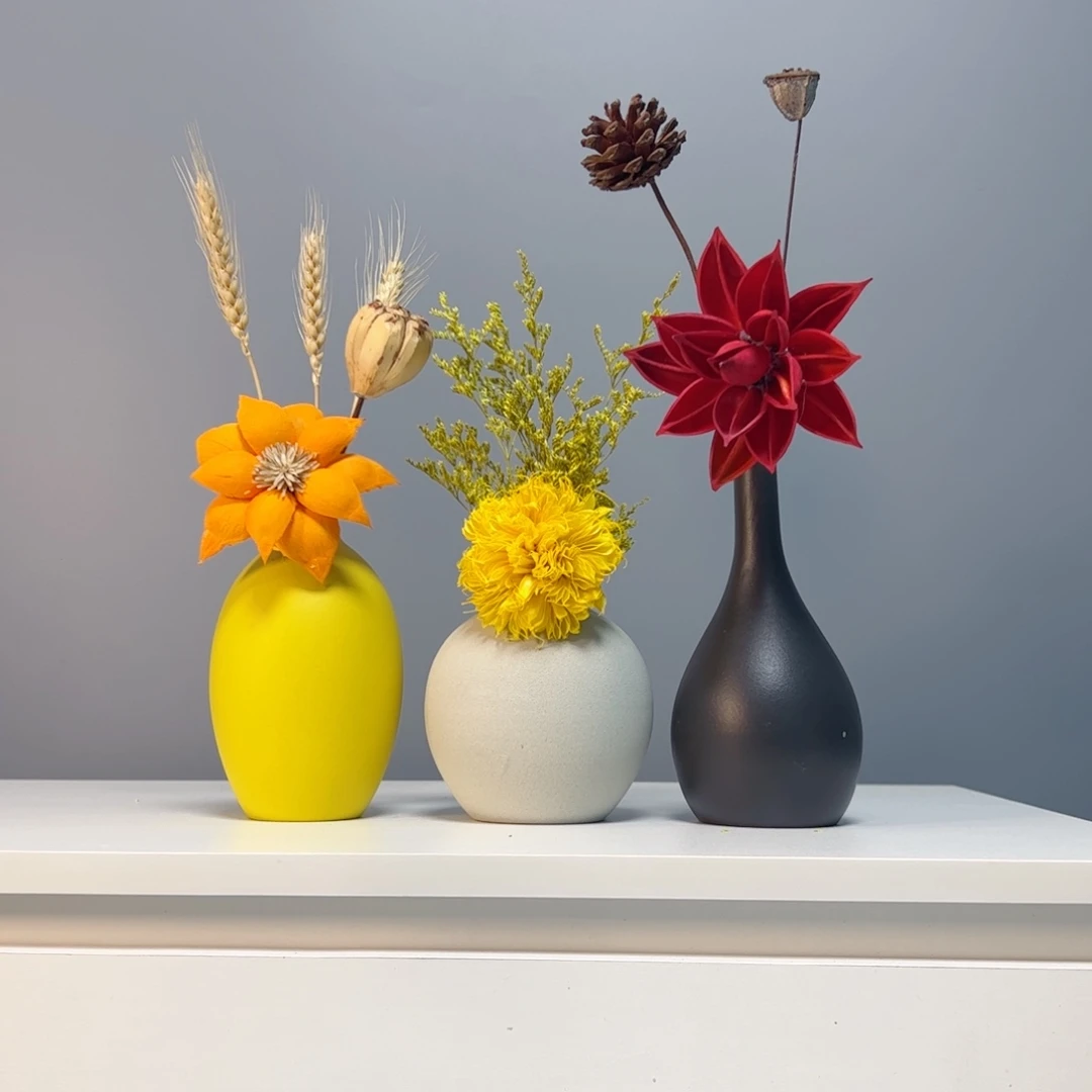 陶瓷花瓶景德镇手作陶瓷花瓶摆件无孔