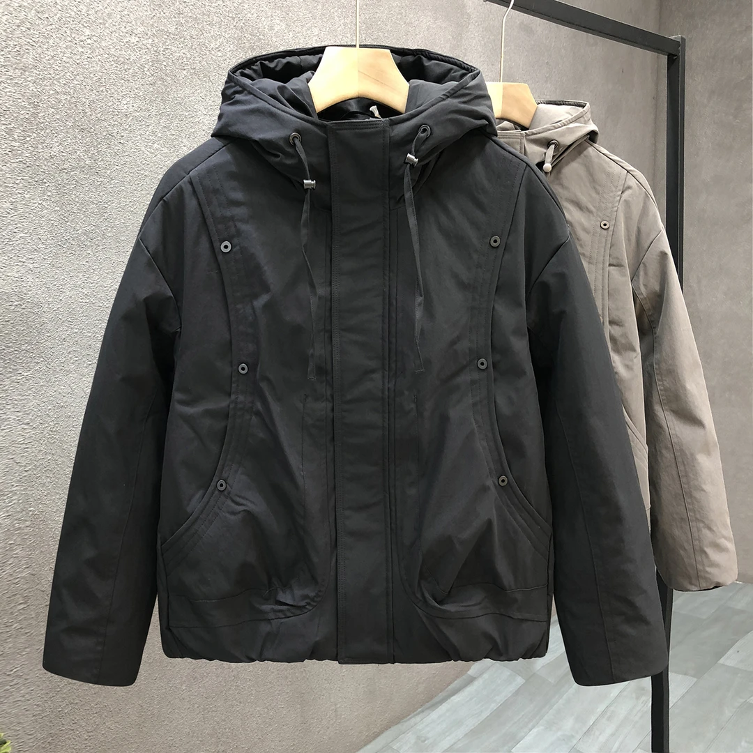 郎的高端连帽棉布羽绒服男潮牌加厚保暖外套2025冬季新款正品上衣