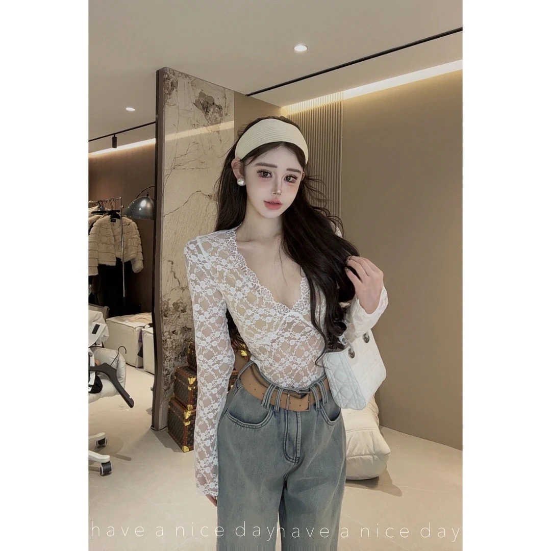 橙路【 定制款辣妹女神打底衫】蕾丝