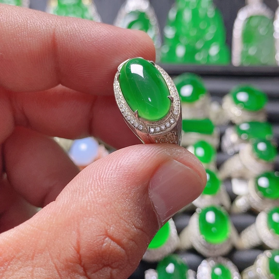 翡翠银S925镶嵌颈饰