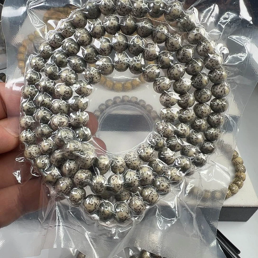 星月菩提手串石玉料11×9苹果圆108