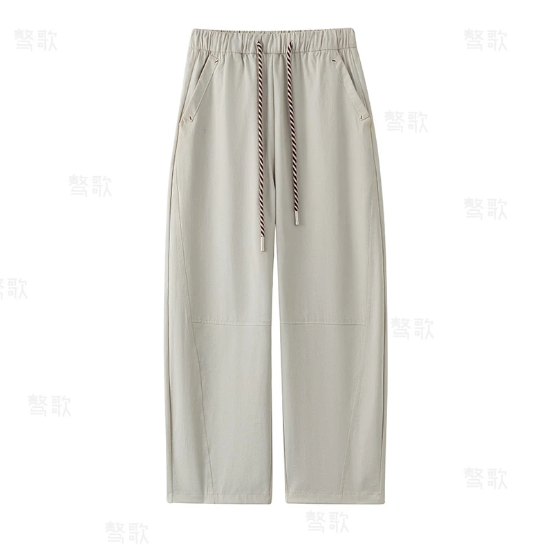 【钛金棉芒果裤】薄款韩版口袋UV防晒免熨烫 复古时尚通勤休闲裤