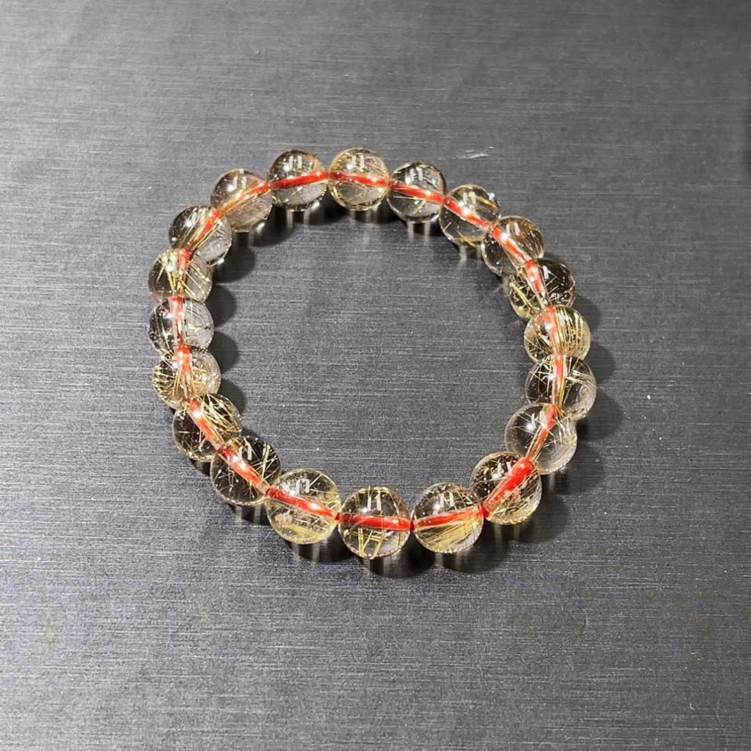 い***凉水晶未镶嵌手串金发晶