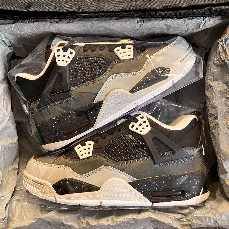 官方正品现货AJ4恐惧男女鞋秋季爆款高帮篮球鞋厚底休闲运动板鞋