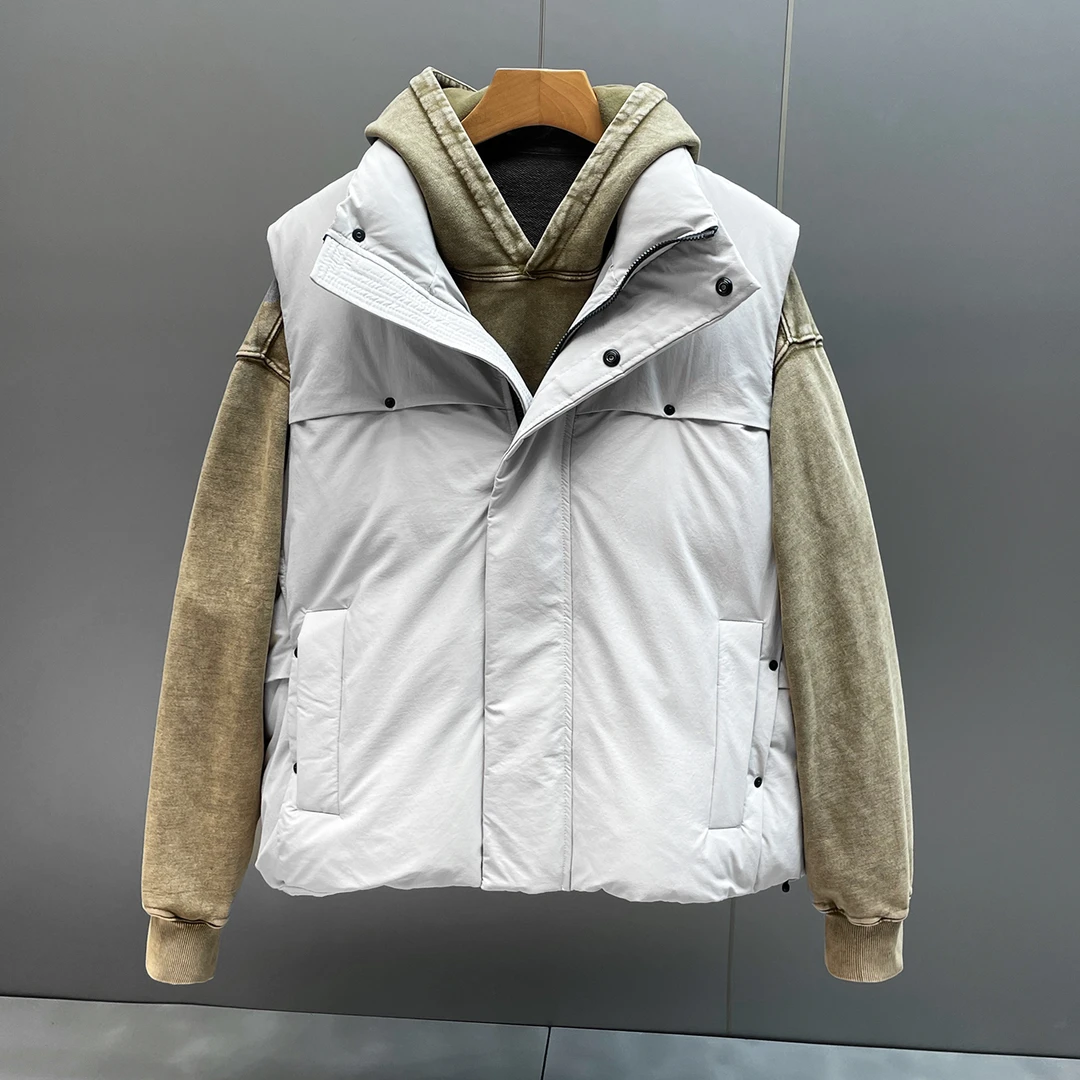90白鸭绒马甲男cityboy2025冬季新款保暖背心短款叠穿羽绒服外套