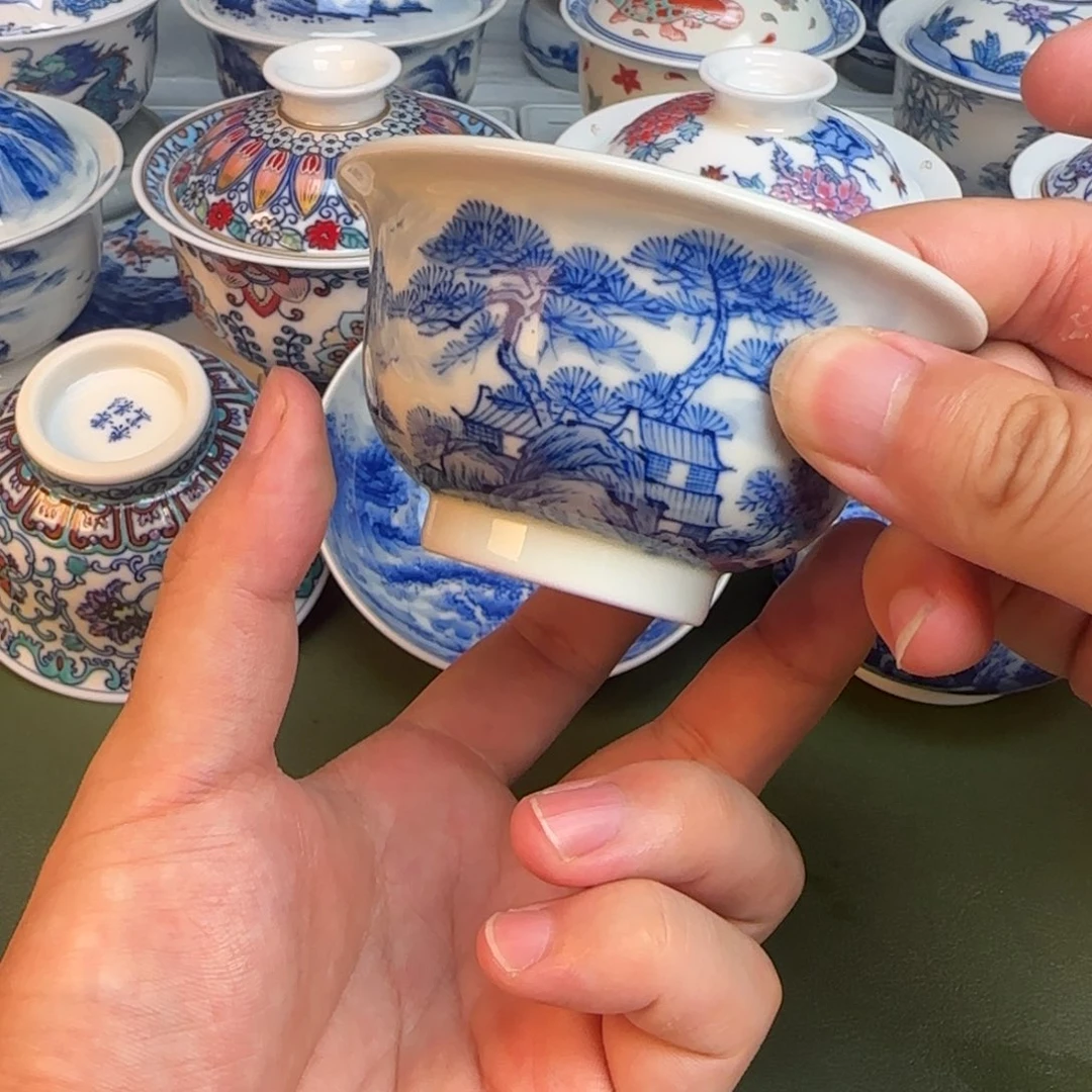 彦祖纯手工手绘茶具160