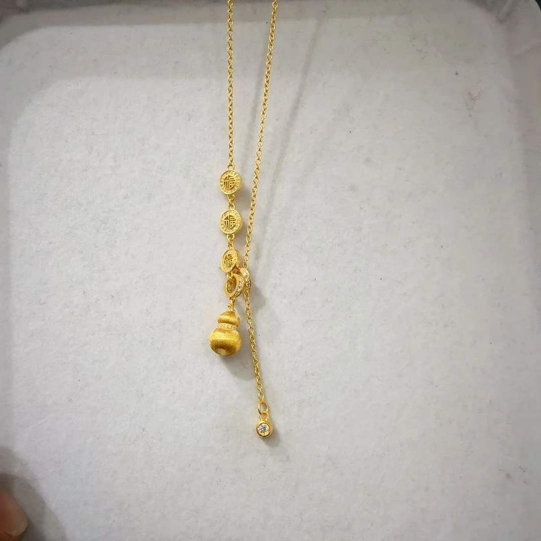 展厅专场【福气葫芦】足金 999 轻奢高级黄金套链