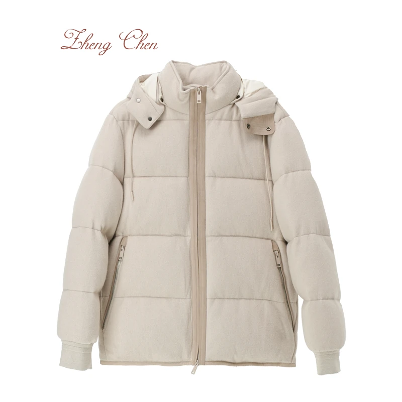 针织100美利奴精纺羊毛95鹅绒服 YD-K95627