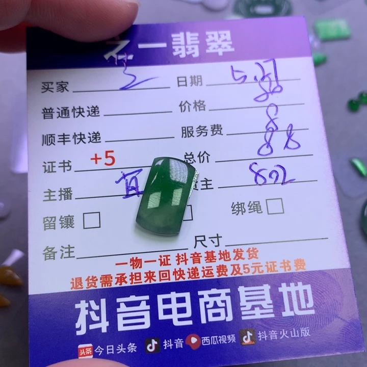 翡翠未镶嵌颈饰芝**倪