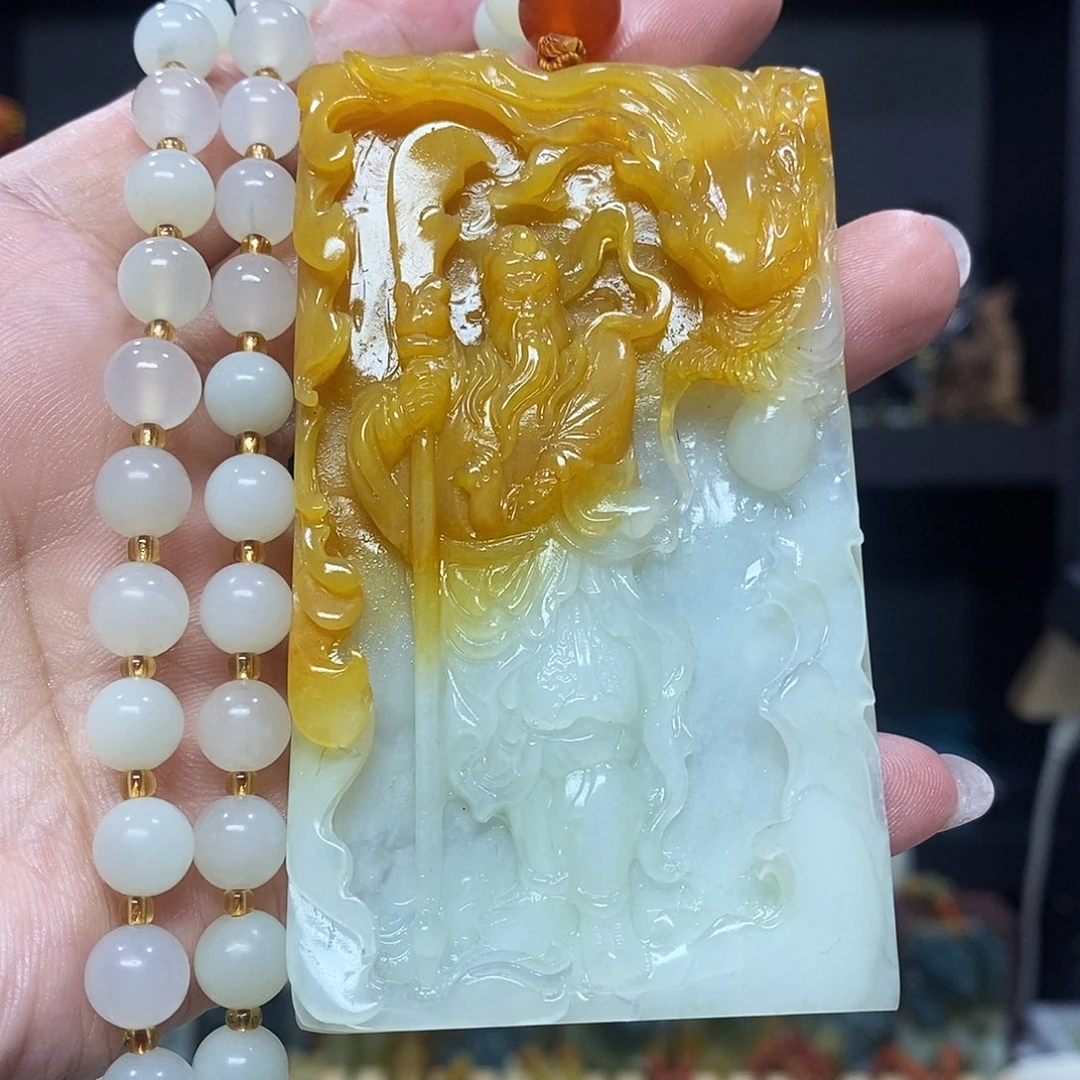 未镶嵌岫玉挂件吊坠项链