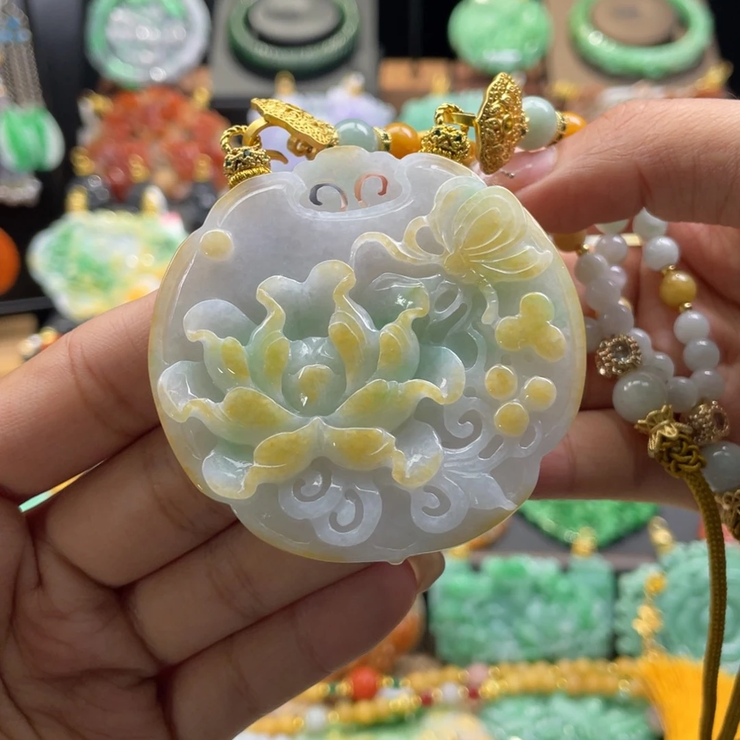 翡翠未镶嵌颈饰代编织