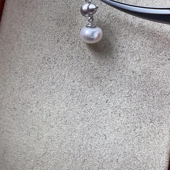 吊坠(不含链)银S925镶嵌淡水珍珠