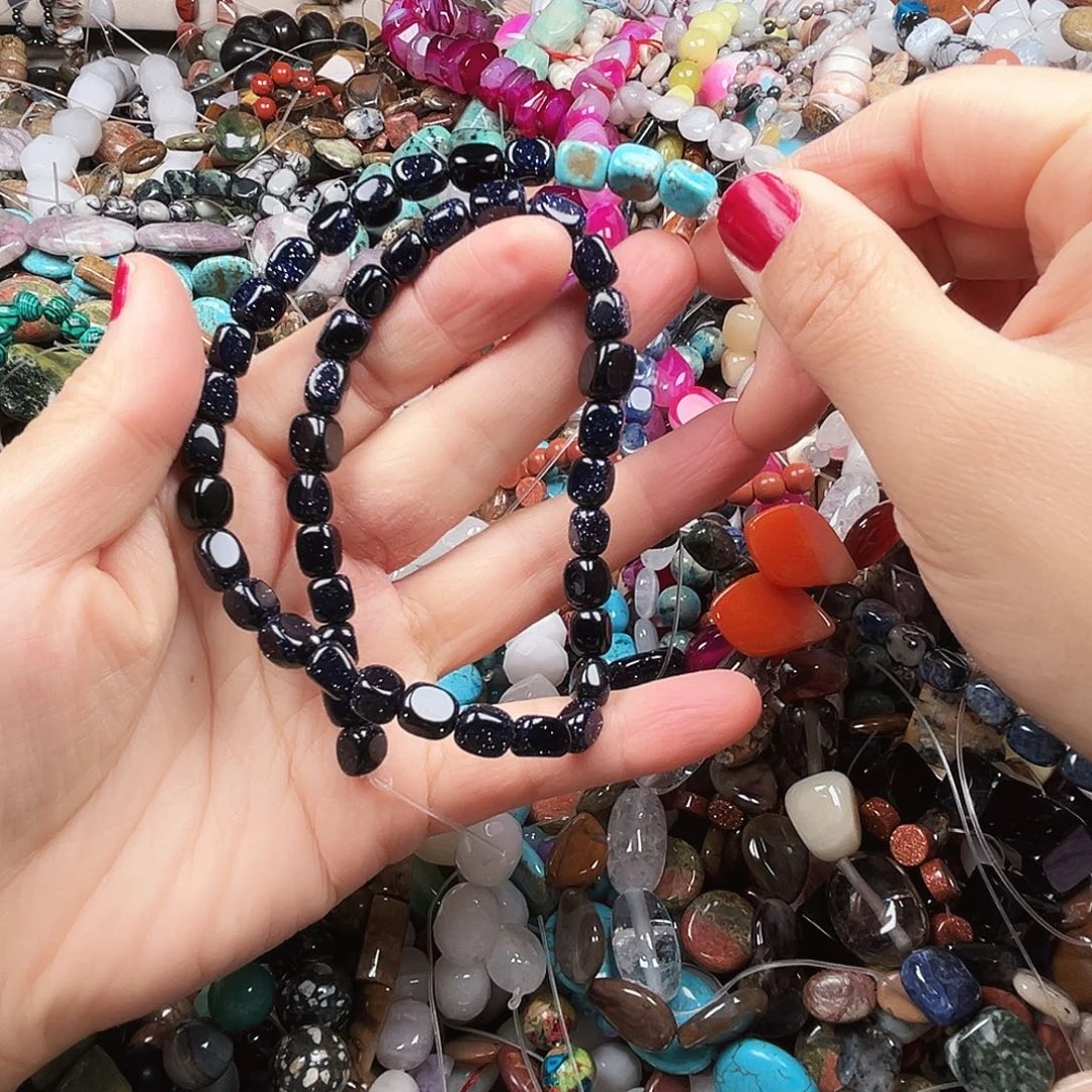 玛瑙/玉髓未镶嵌珠宝半成品蓝金沙