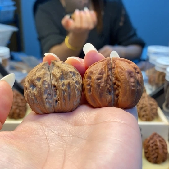 桃核把件迷你小双棒