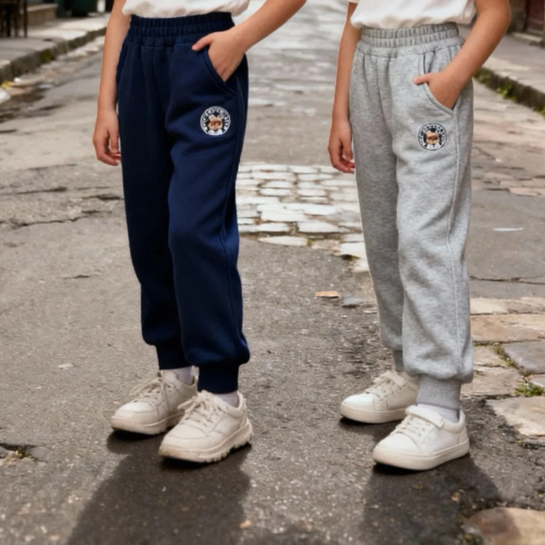 男女童秋冬季新款双层加厚运动休闲裤