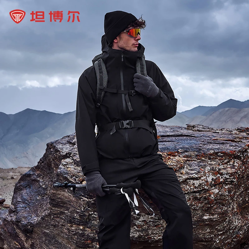 坦博尔男女同款一衣三穿户外防水透气全天候三合一羽绒冲锋衣533D