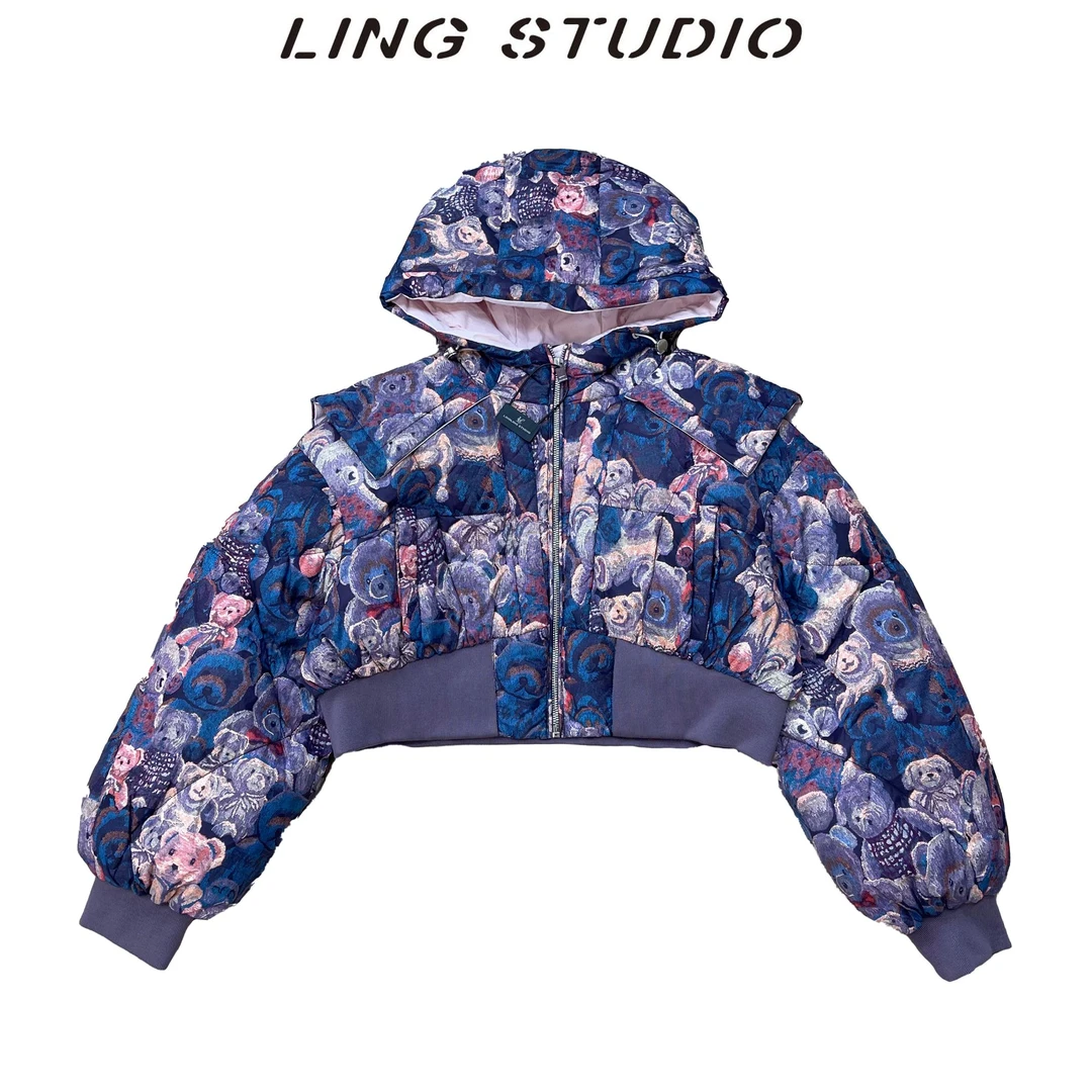 90白鸭绒-零零2024冬季时尚连帽羽绒服3102477