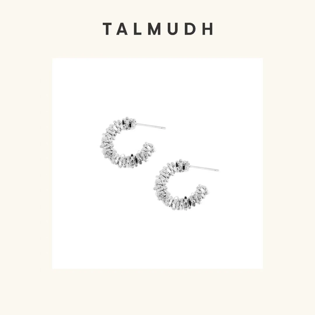 合金耳饰 T/A碎银耳环 小众简约精致百搭10843