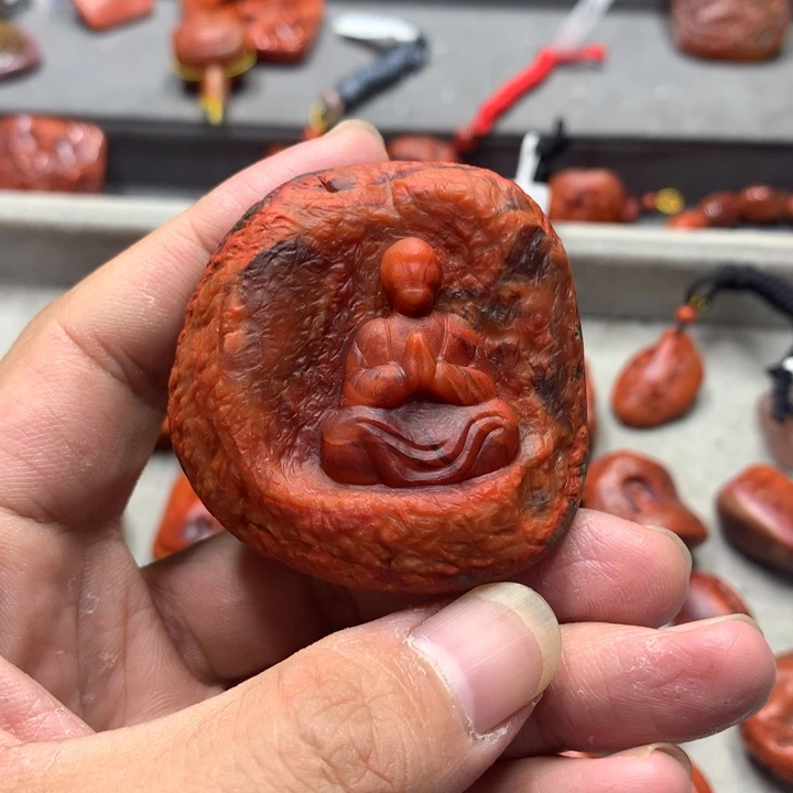沧***田南红玛瑙未镶嵌吊坠(不含链)