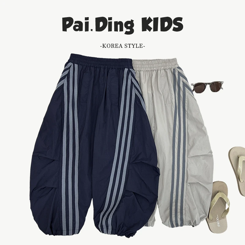 【现货】25夏装儿童时尚日常运动休闲束脚9分裤HCXZ4411