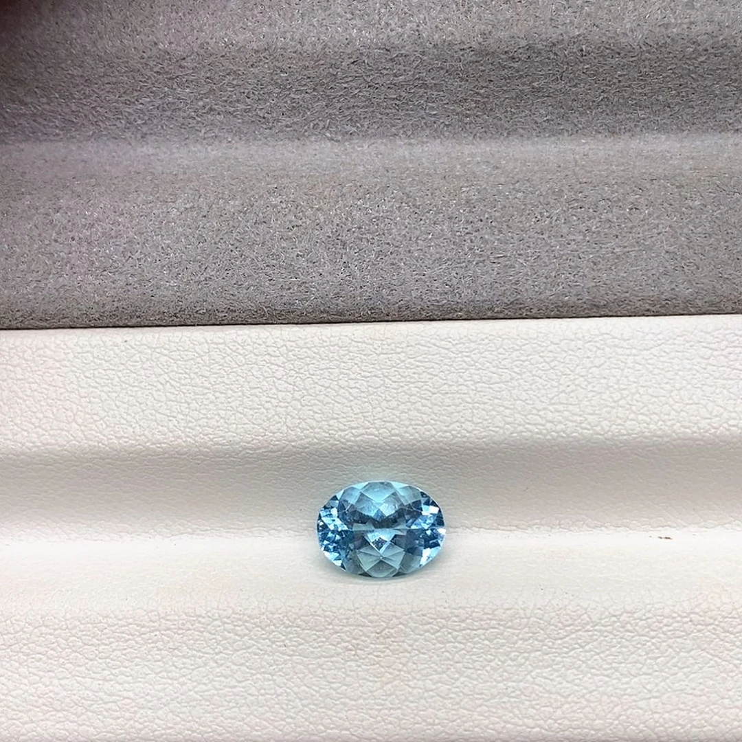 裸石海蓝宝石1.73克拉天然圣玛利亚海蓝宝