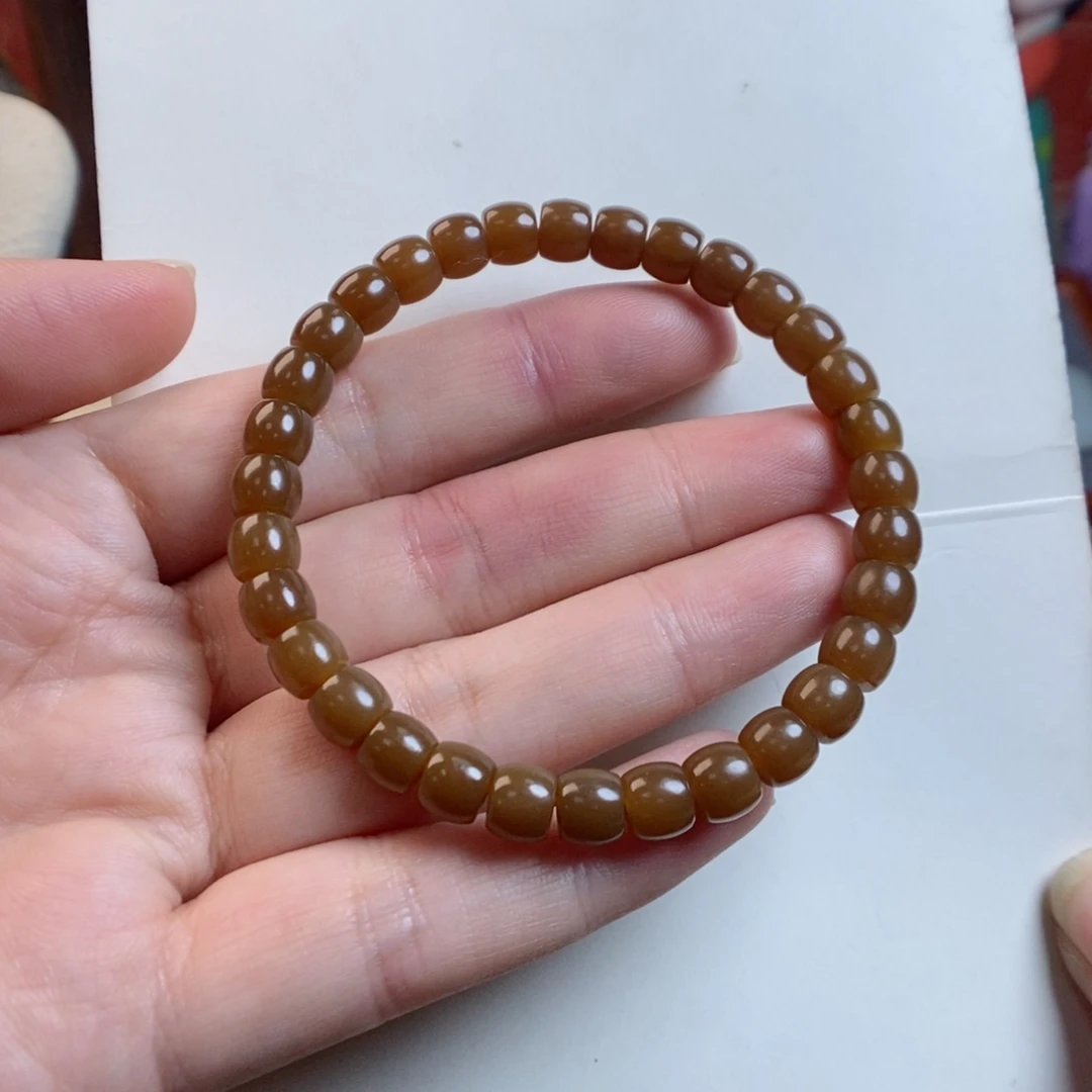 和田玉手链未镶嵌7金山