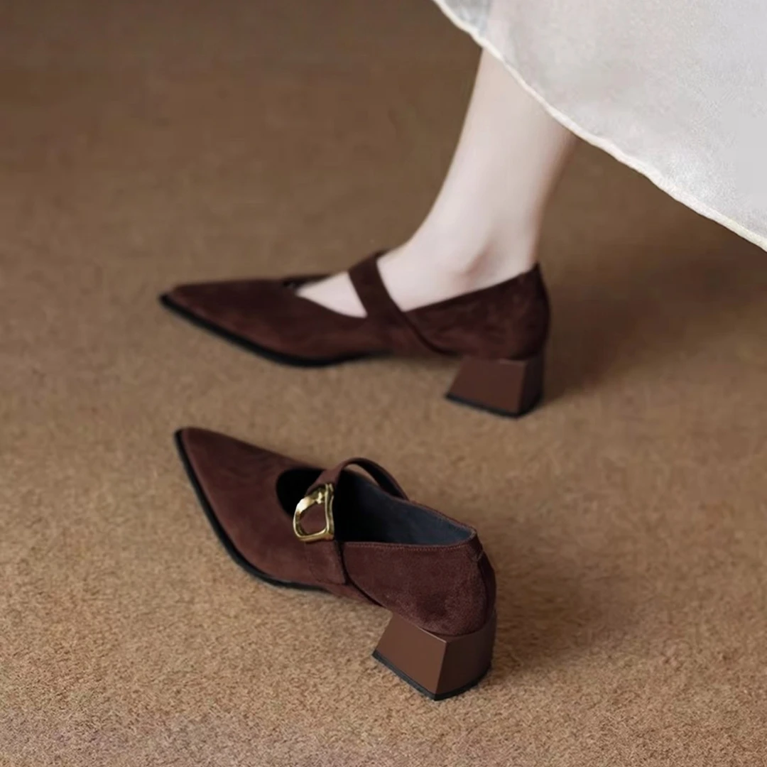 银泰百货高品质复古绝美玛丽珍高跟鞋女2025春秋新款配裙子巨好看