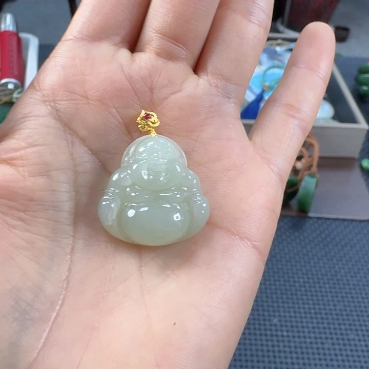 颈饰银S925镶嵌和田玉