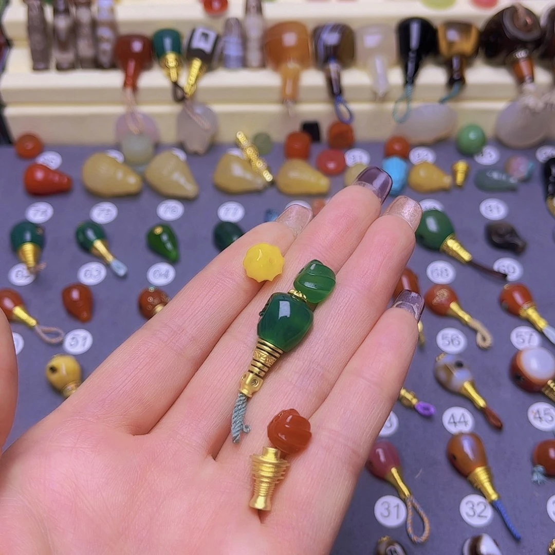 玛瑙/玉髓隔珠未镶嵌天*