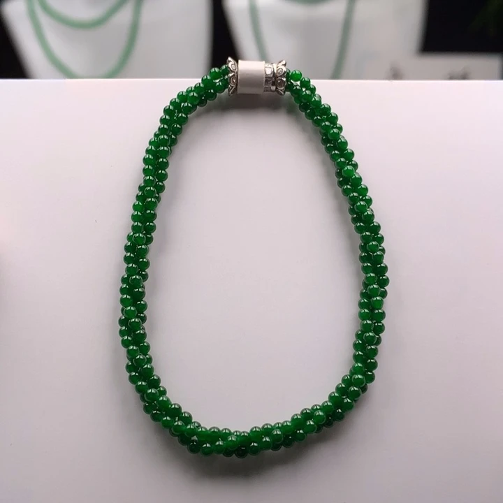 翡翠未镶嵌手串天然缅甸A货翡翠