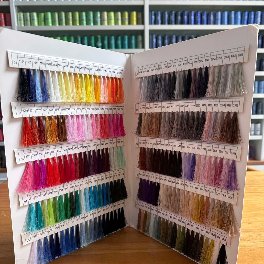 丝线色卡75D-703防钻绒高强丝光线色卡经典常用色卡携带方便