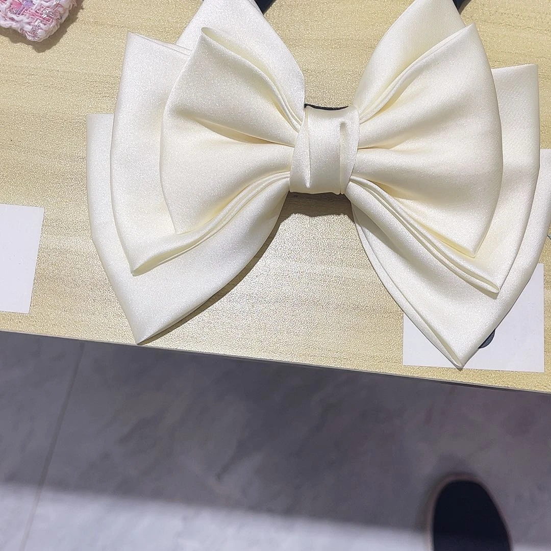 皮质铁合金蝴蝶结发夹