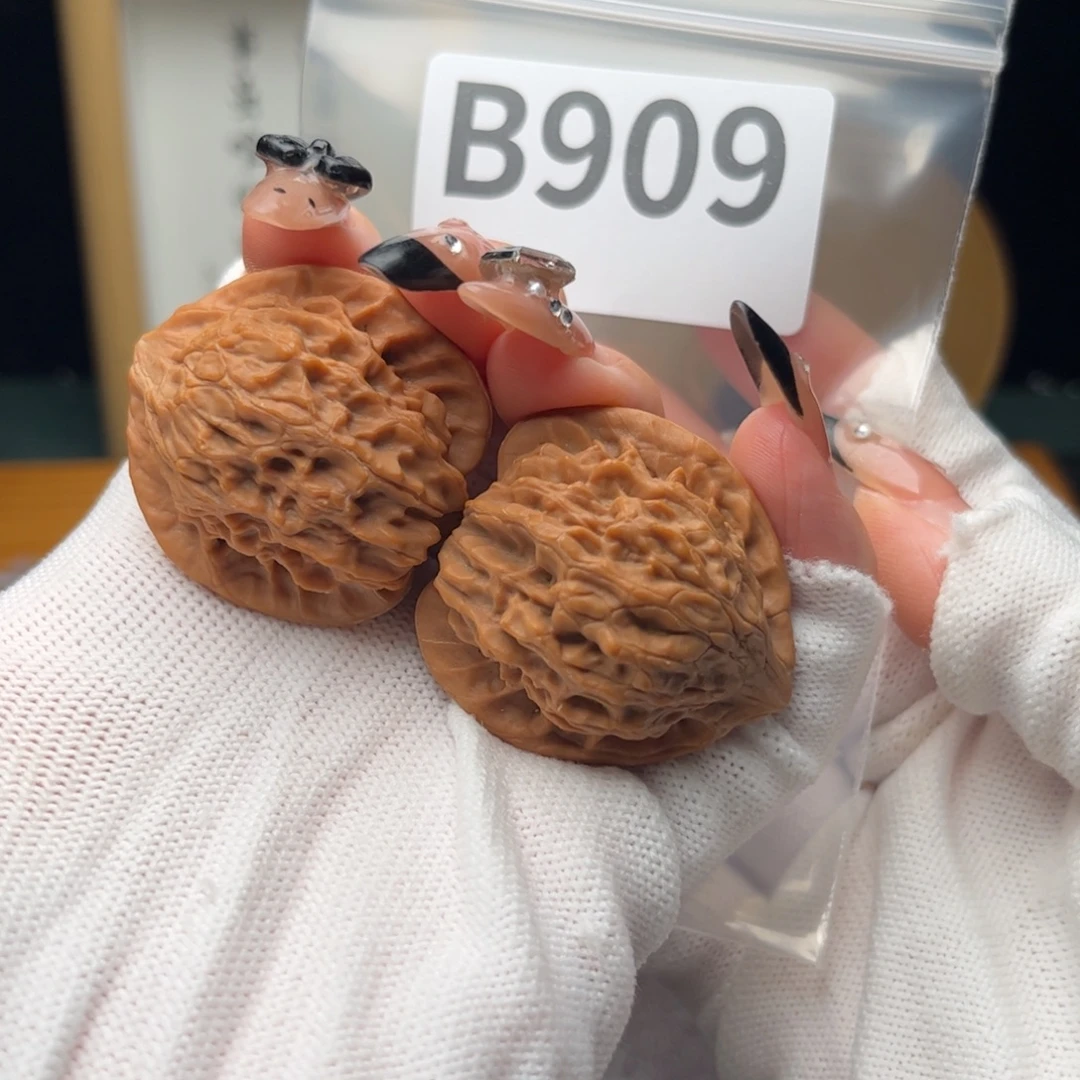 把件文玩核桃36七步沟b909