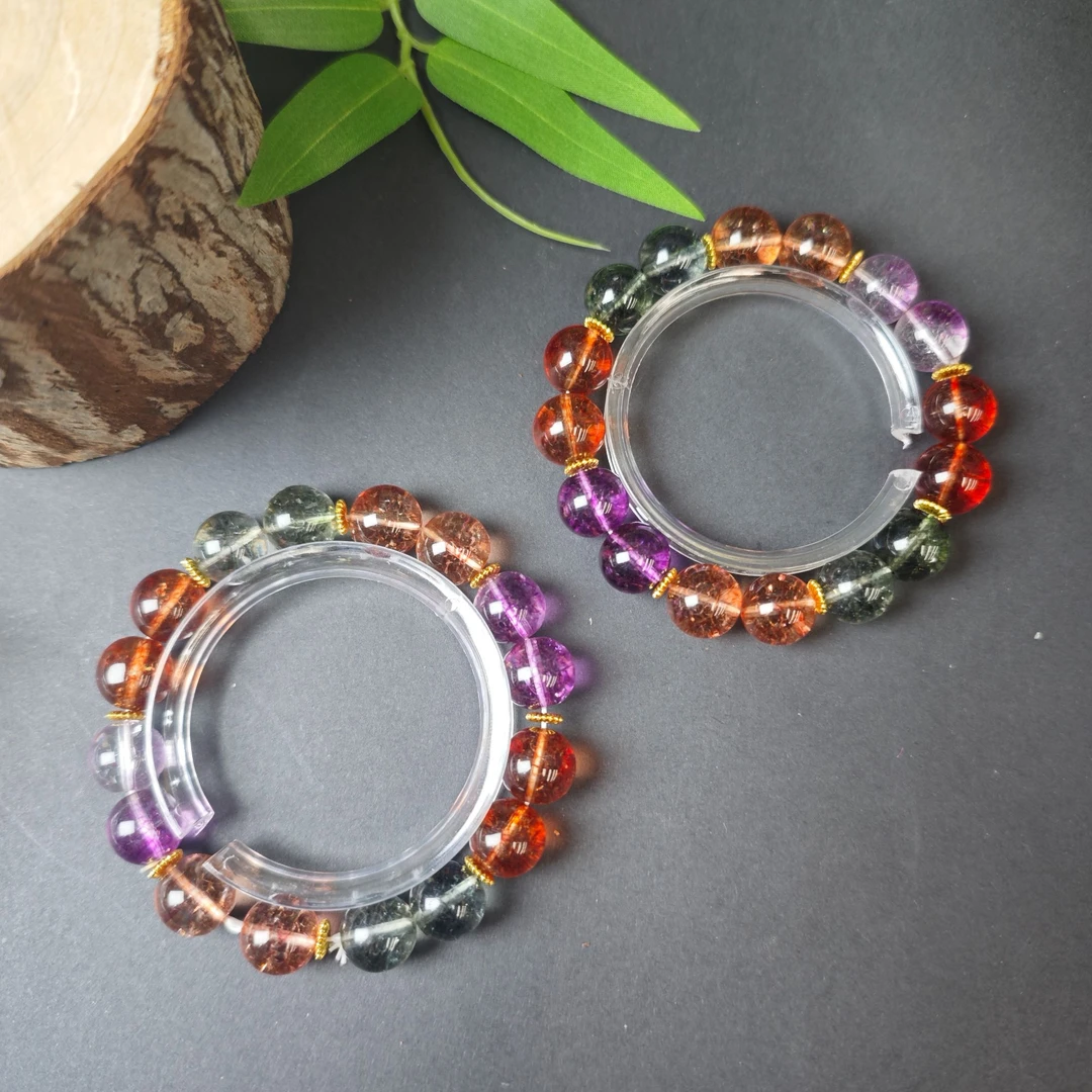 高定珠宝时尚百搭款多彩圆珠水晶-s1205