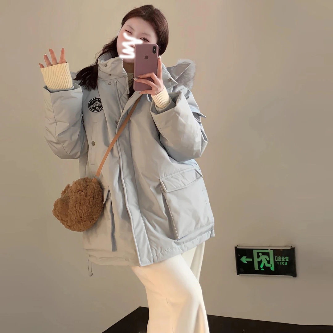 降温啦韩系棉服女2025年冬新款加厚高级感加绒工装派克服棉衣外套