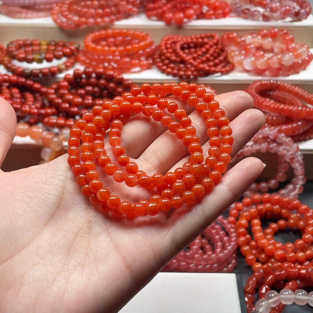 南红玛瑙未镶嵌手链