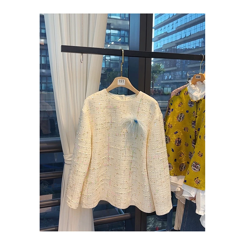 【孤品191】经典精花呢编织显瘦小香风外套