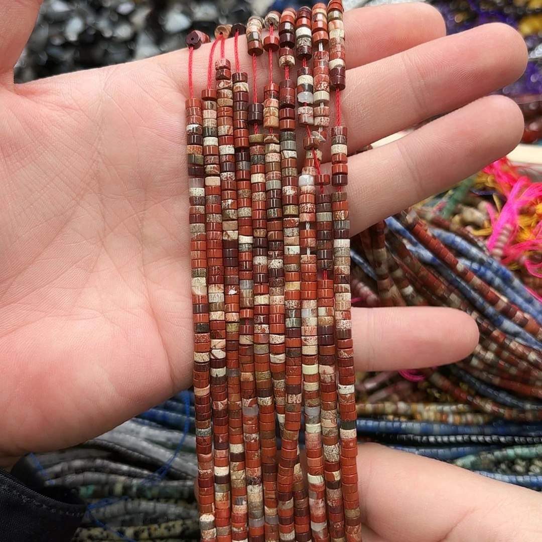 玛瑙/玉髓未镶嵌珠宝半成品2×4花红石直切一条