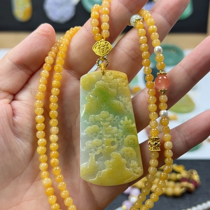 颈饰未镶嵌翡翠吊坠
