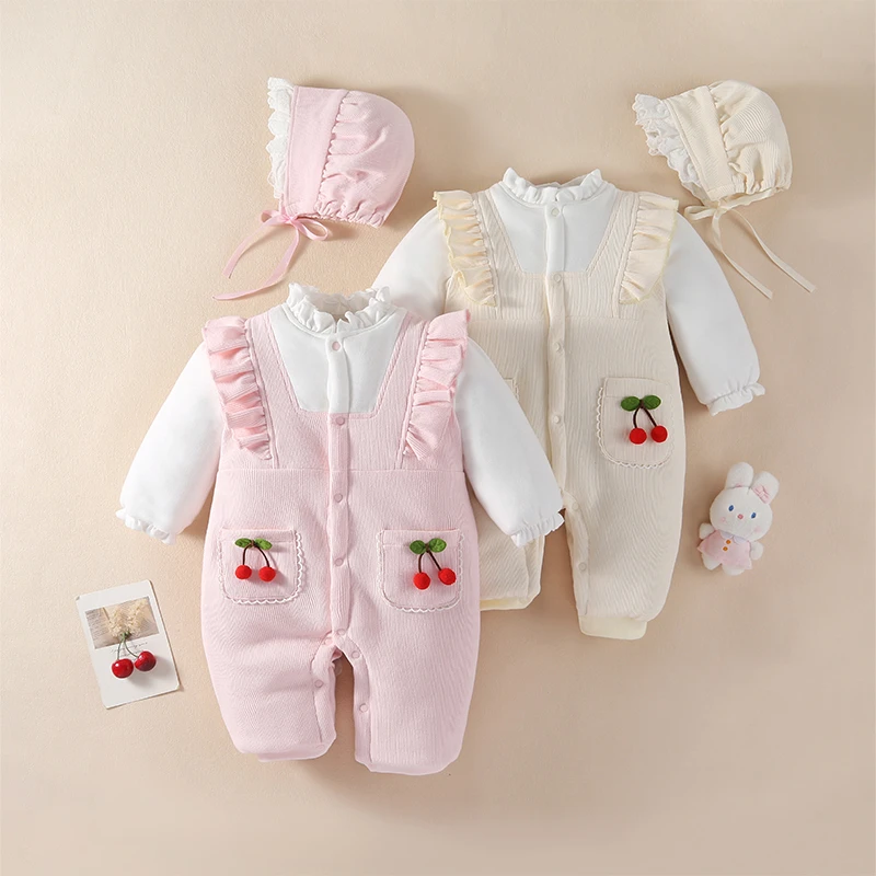 宝宝棉服春秋婴儿连体衣棉衣冬季套装外穿加厚保暖长袖棉袄哈衣