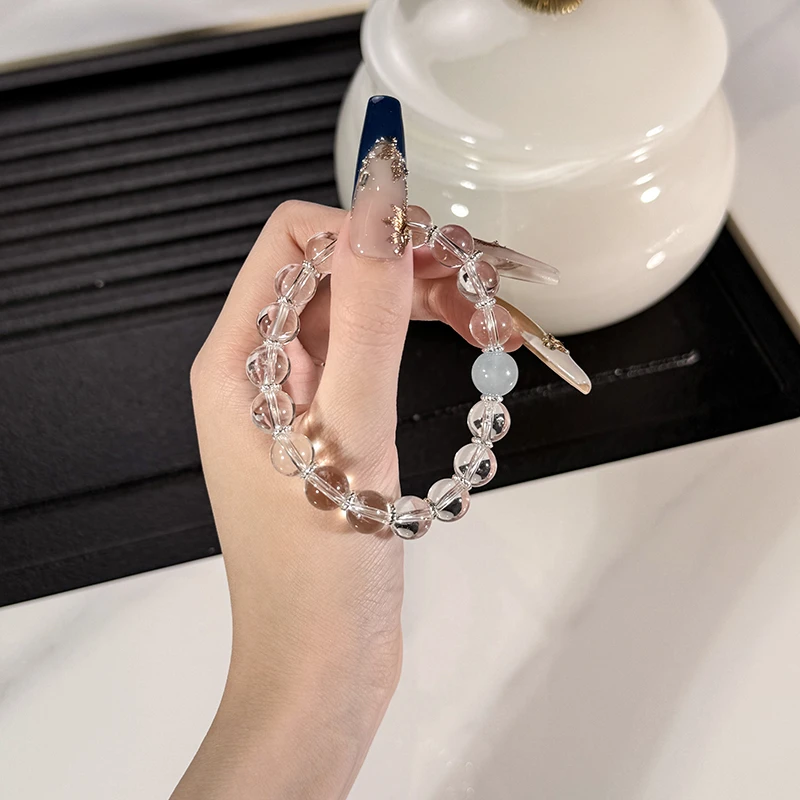 碧衡【浅雾蓝语】天然水晶手串白水晶 BY168