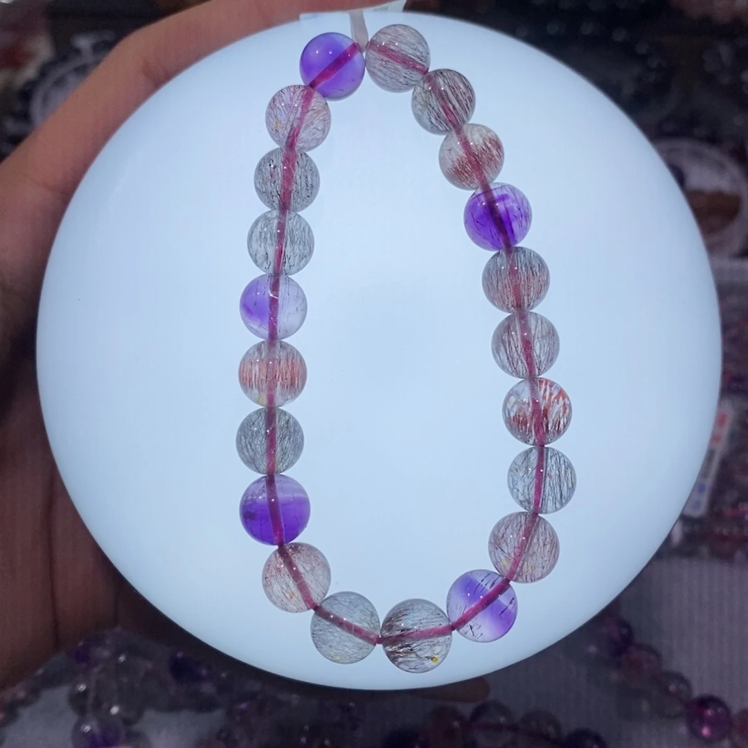 水晶手串未镶嵌超七9+