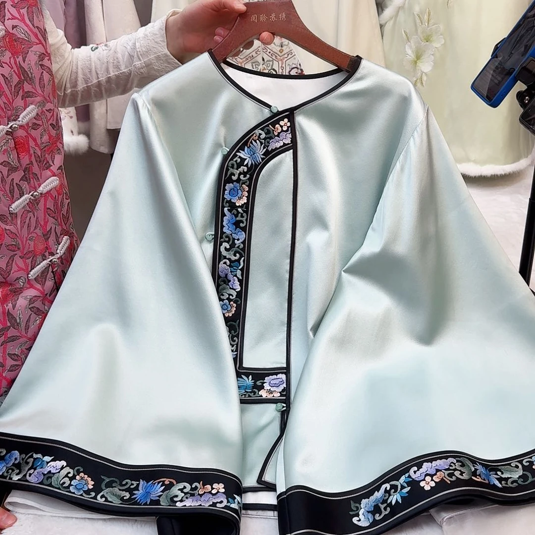 刺绣苏绣一物一件青色