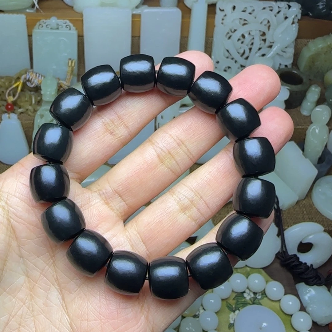 和田玉未镶嵌挂件卡14黑青